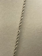 Vintage Taxco Mexican Modernist TM-Closeup of the chain of a 31 Lapis Lazuli 925 Silver Pendant Necklace