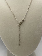 Back of Vintage Cherry Baltic Amber Floral Sterling Silver 925 Floral Collar Necklace