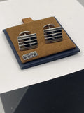Vintage David Donahue Sterling Silver Rectangular Cufflinks