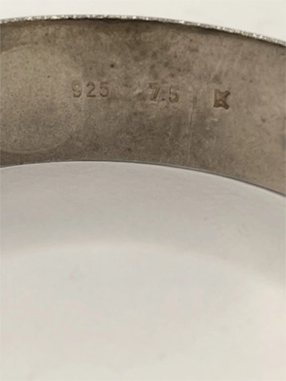 S25 7:5 K engraved on Vintage Kalakaua Gold 925 Silver Heirloom Bangle Bracelet