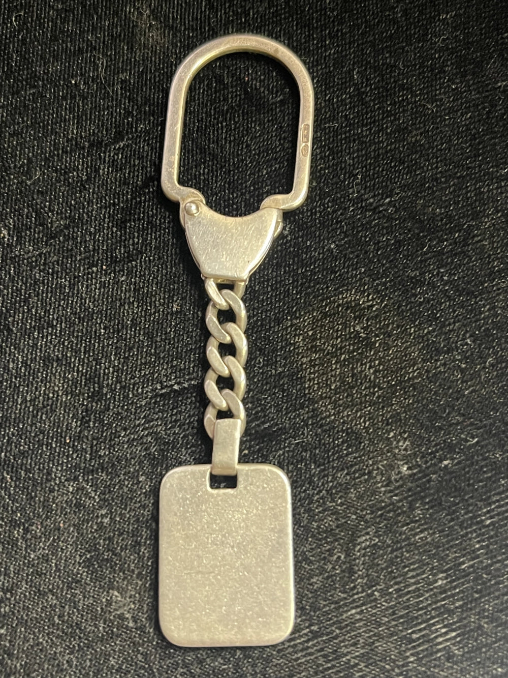 Back of Vintage Italian Sterling Silver Arezzo Keychain