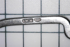 Hallmark of Vintage Italian Sterling Silver Arezzo Keychain wih 888 AR and 925 etched