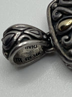 Hallmark of the Preowned Vintage Natural Pink Teardrop Sapphire Pendant with JH 925 14K Thailand etched