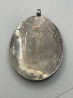 Back of the Vintage Magsenite Sterling Silver Oval Pendant