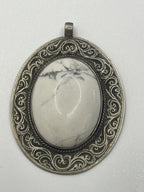 Vintage Magsenite Sterling Silver Oval Pendant