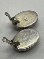 Hallmark of the Vintage Mexican 925 Sterling Silver Clip On Earrings with MEX 925 etched