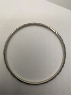 Overhead view of Vintage Taxco Mexican Bamboo Style Bangle Bracelet