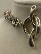 Closeup of the ring from the Vintage Native American Southwestern Style Multi Strand Treasure Necklace
