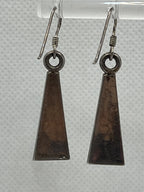 Hallmark of the Vintage Native American Shop Work Sterling Multi-Stone Inlay Dangle Earrings