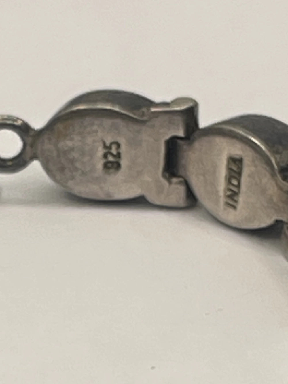 826 India etched info Vintage Nicky Butler Rainbow Moonstone Link Bracelet