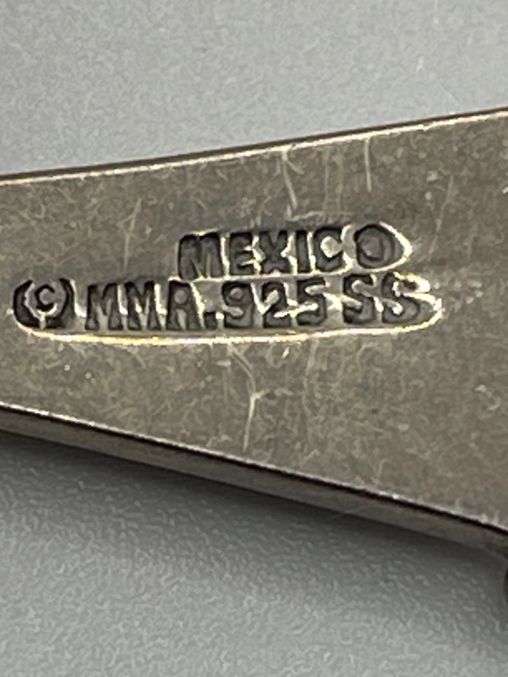 Hallmark of the Vintage Replica Metropolitan Museum of Art Sterling Silver Cross Pattée with Mexico ©MMA.925 SS etched