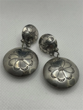 Vintage Ronnie Hurley Double Disc Concho Sterling Earrings