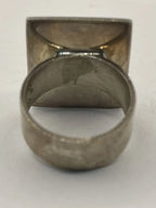 Back View of the Vintage Signed 925 DTR Jay King Desert Rose Trading Deep Purple Stone Sterling Modernist Ring
