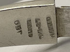 J50 Mexico engraved on side of Vintage Genuine Alicia de la Paz Modernist Interlocking Silver Bangle Bracelet