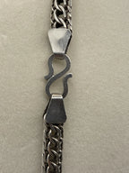 Clasp of the Vintage Sterling Silver Spiga Wheat Chain Link Necklace 21"