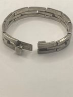 Back view of Vintage 925 Mexican Sterling Silver Modernist Link Bracelet