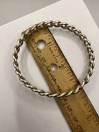 Measurement of Vintage Sterling Silver Rigid Curb Chain Bangle Bracelet
