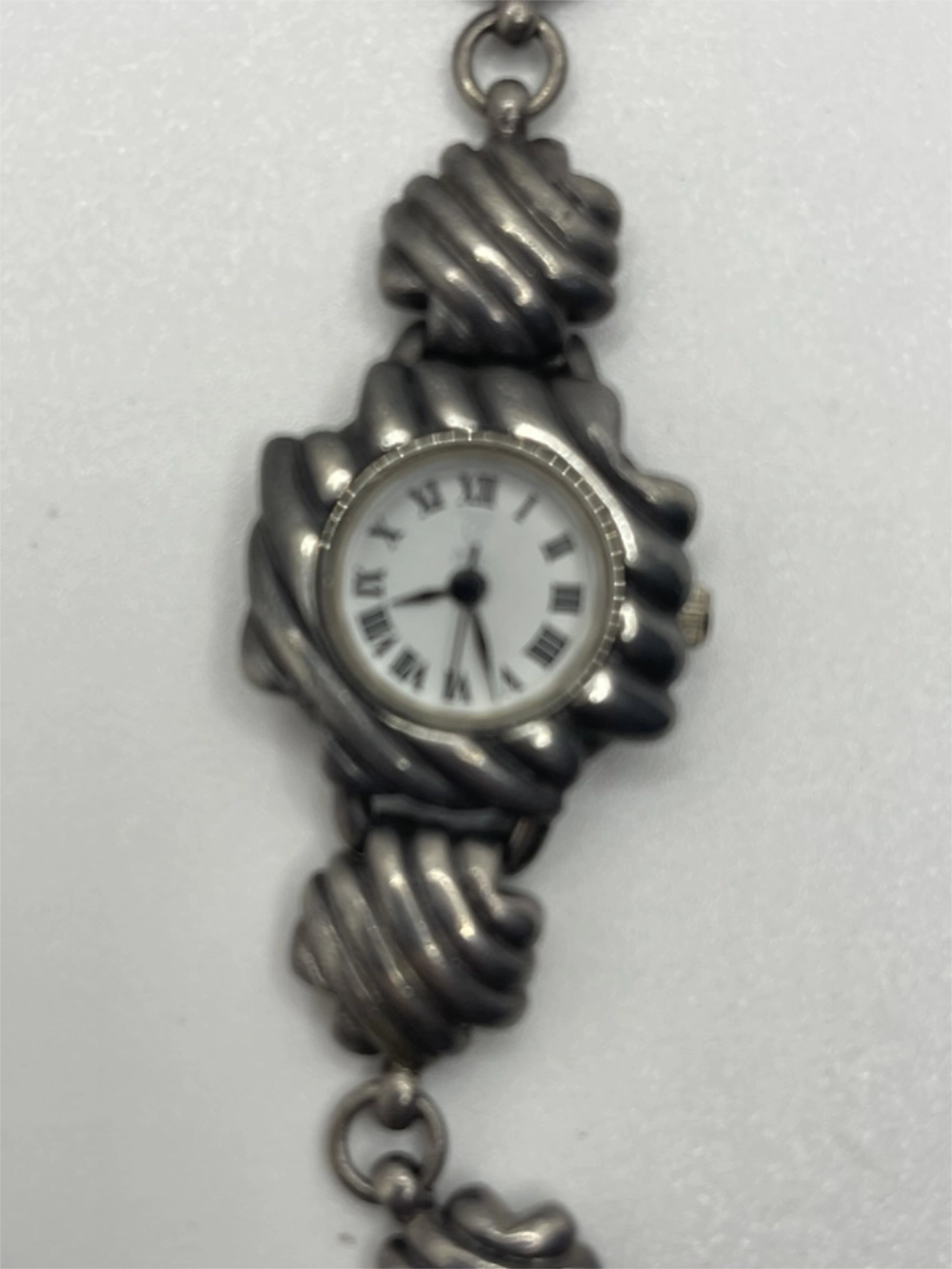 Closeup view of the Vintage Sterling Blues Fashion Brand Watch