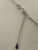 S925 engraved on clasp of the Vintage 925 Taxco Mexican Modernist Cushion Cut Black Onyx Pendant Necklace