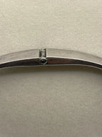 Closeup of bracelet from the Vintage Taxco Mexico Silver Modernist Collar Choker