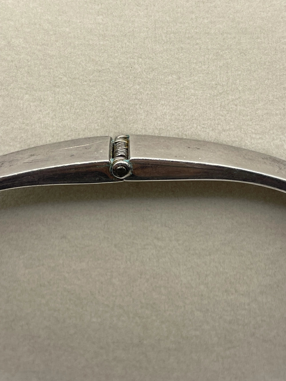 Closeup of bracelet from the Vintage Taxco Mexico Silver Modernist Collar Choker