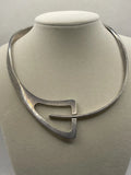 Vintage Taxco Mexico Silver Modernist Collar Choker
