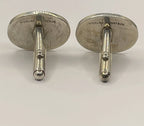 Back of Vintage Oval Sterling Silver Cufflinks with Sterling Tiffany & Co. etched in the back