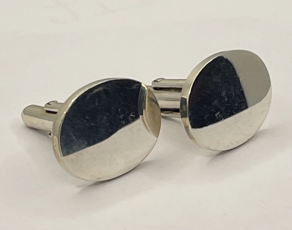 Vintage Tiffany & Co. Oval Sterling Silver Cufflinks