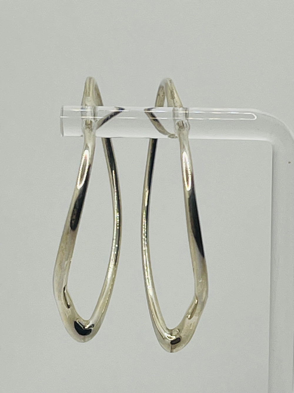 Side View of the Vintage Tiffany & Co. Elsa Peretti Open Heart Collection Earrings