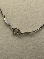 Close up of a Vintage Tiffany & Co. Elsa Peretti Pearl Mesh Tassel Pendant Necklace