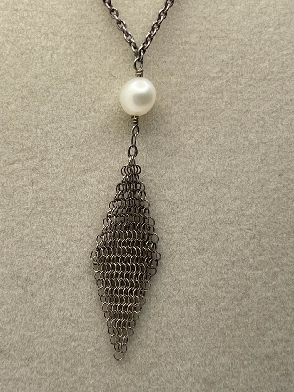 Chainmalle Pendant of a Vintage Tiffany & Co. Elsa Peretti Pearl Mesh Tassel Pendant Necklace