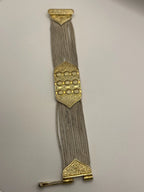 Vintage Demi-Parure Turkish 84 NU 925 Silver Woven Foxtail Bracelet