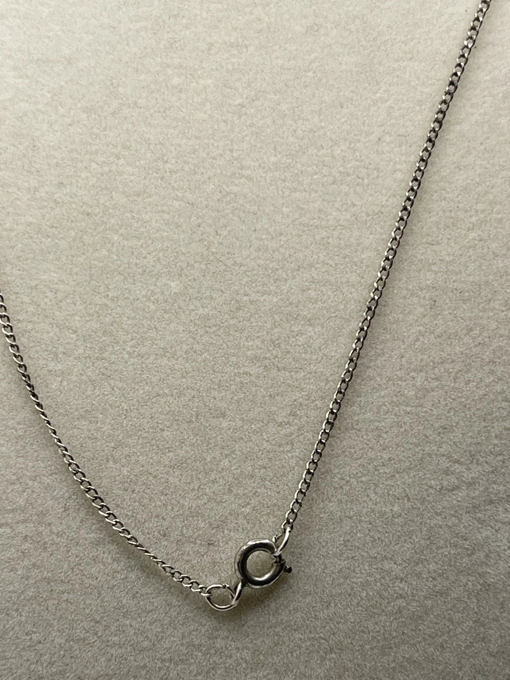 Clasp of the Vintage Weston Sterling Silver Our Lady of Faith Pendant with Original Chain