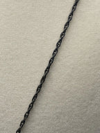 Chain of the Vintage Lang Fisher Sterling Silver Loop Cross Pendant Necklace