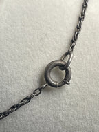 Clasp of the Vintage Lang Fisher Sterling Silver Loop Cross Pendant Necklace