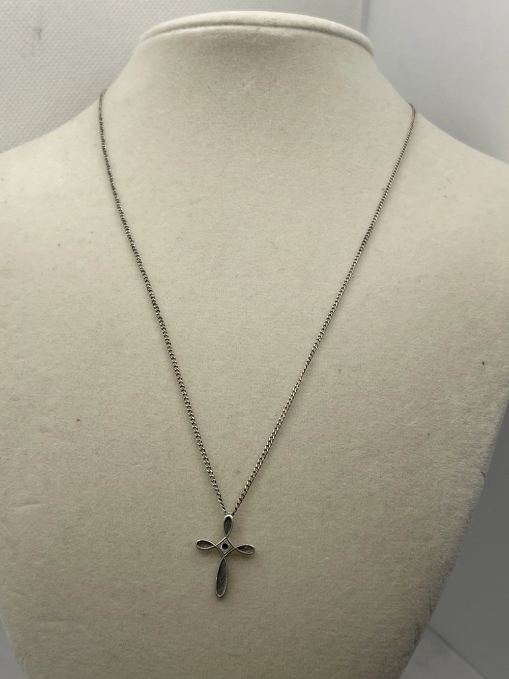 Vintage Weston Sterling Silver Our Lady of Faith Pendant with Original Chain